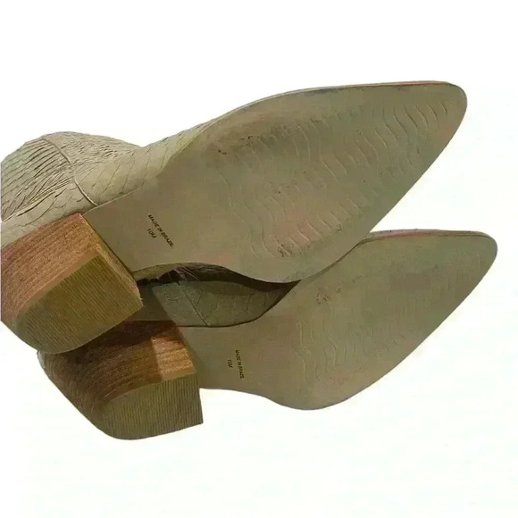 Matisse Caty Women’s Ivory Snake Embossed Leather AnkleSide Zip Pointed Toe 10 M - Picture 8 of 11